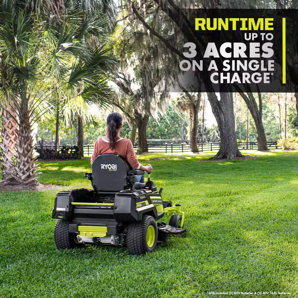 RYOBI 80V HP 42 In. Brushless Electric Zero Turn Mower – iDrive