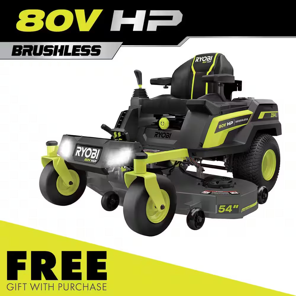 RYOBI 80V HP 42 In. Brushless Electric Zero Turn Mower – iDrive