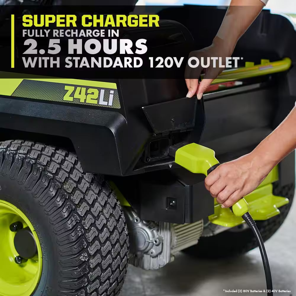 RYOBI 80V HP 42 In. Brushless Electric Zero Turn Mower – iDrive
