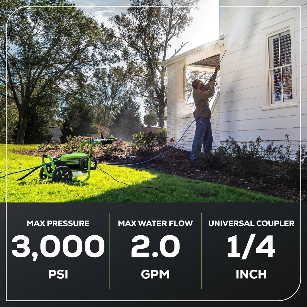 3000 PSI Pressure Washer w/ 24V 600-PSI Cordless Power Cleaner Combo Kit