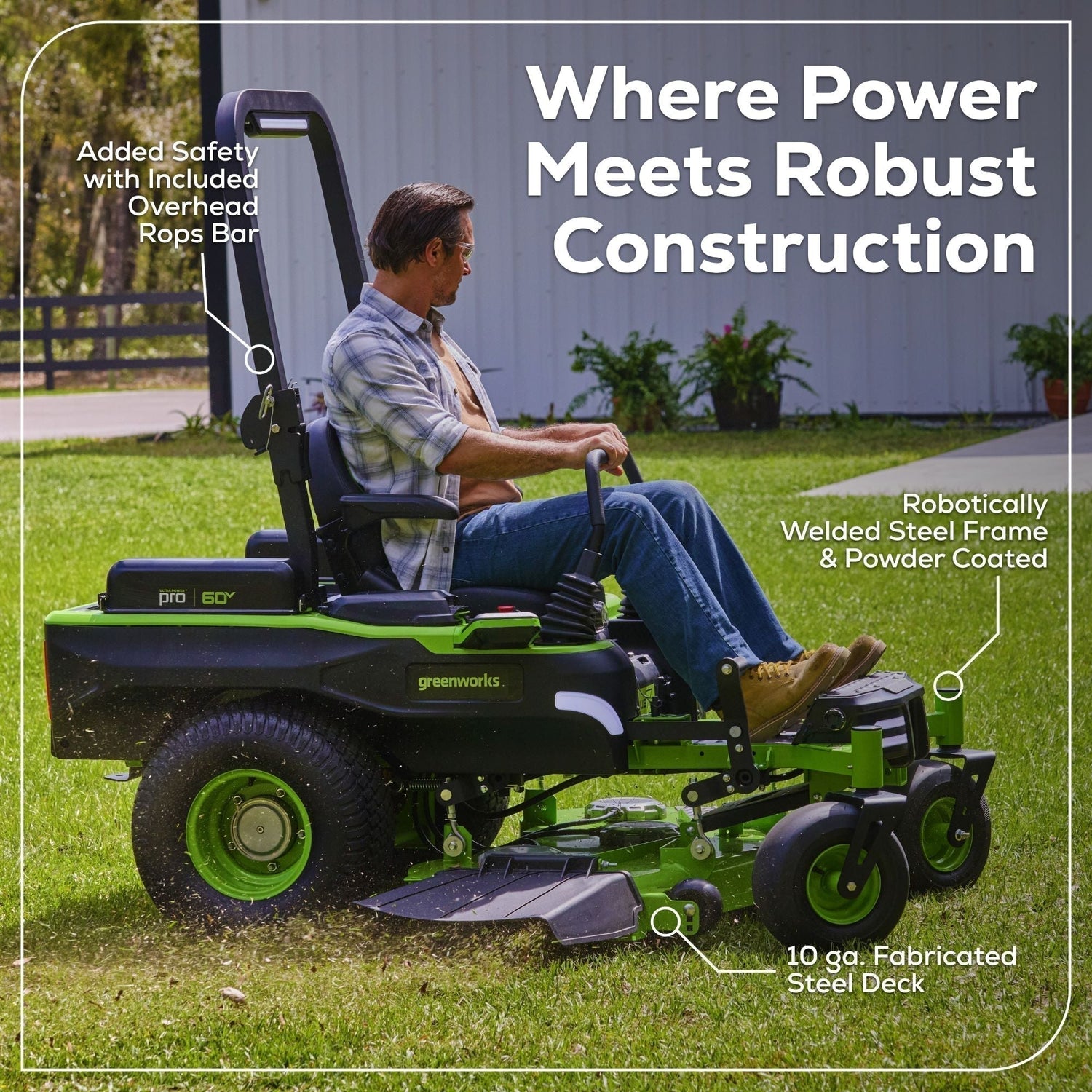60V 60” Maximus Zero Turn w/ (2) 20.0 Ah, (4) 8.0 Ah Batteries & 1.5KW Charger