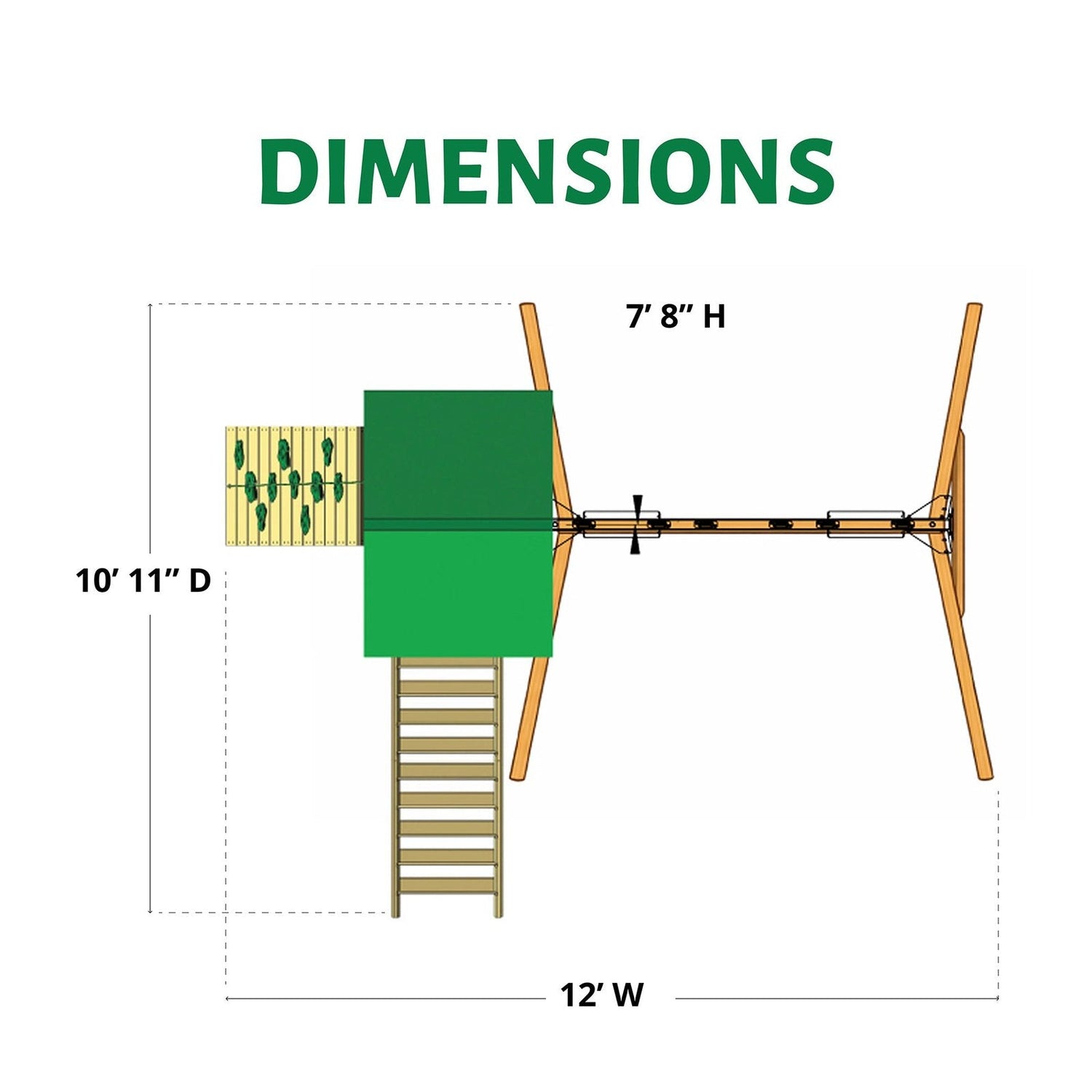 Basic Swing Set with Slide