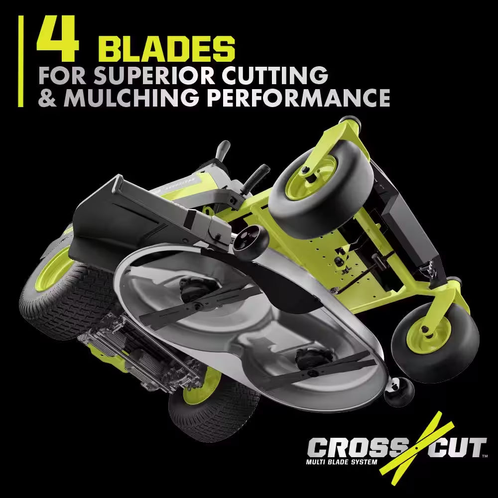 RYOBI 80V HP 42 In. Brushless Electric Zero Turn Mower – iDrive