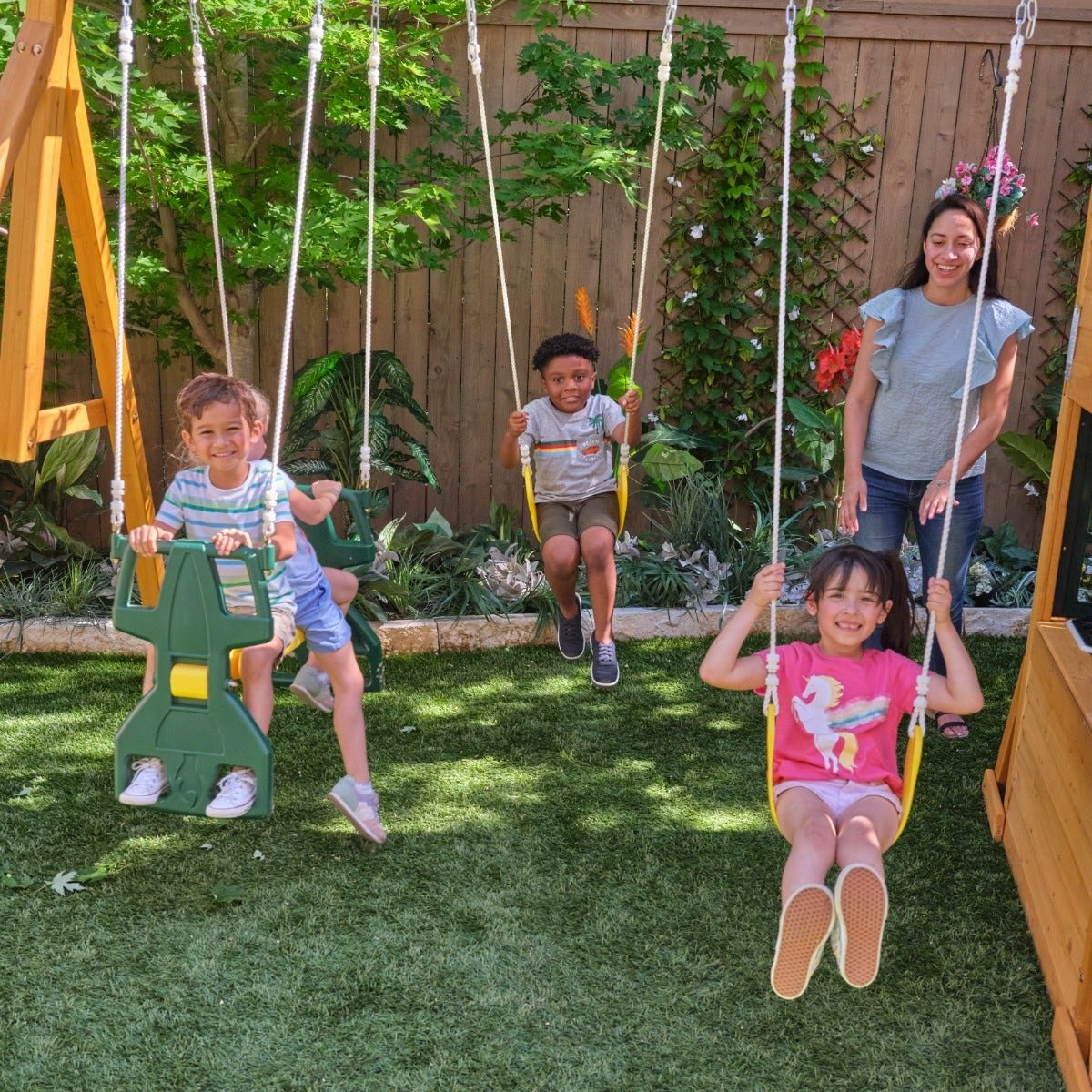 Bear Cave Lodge Swing Set – Installation Available