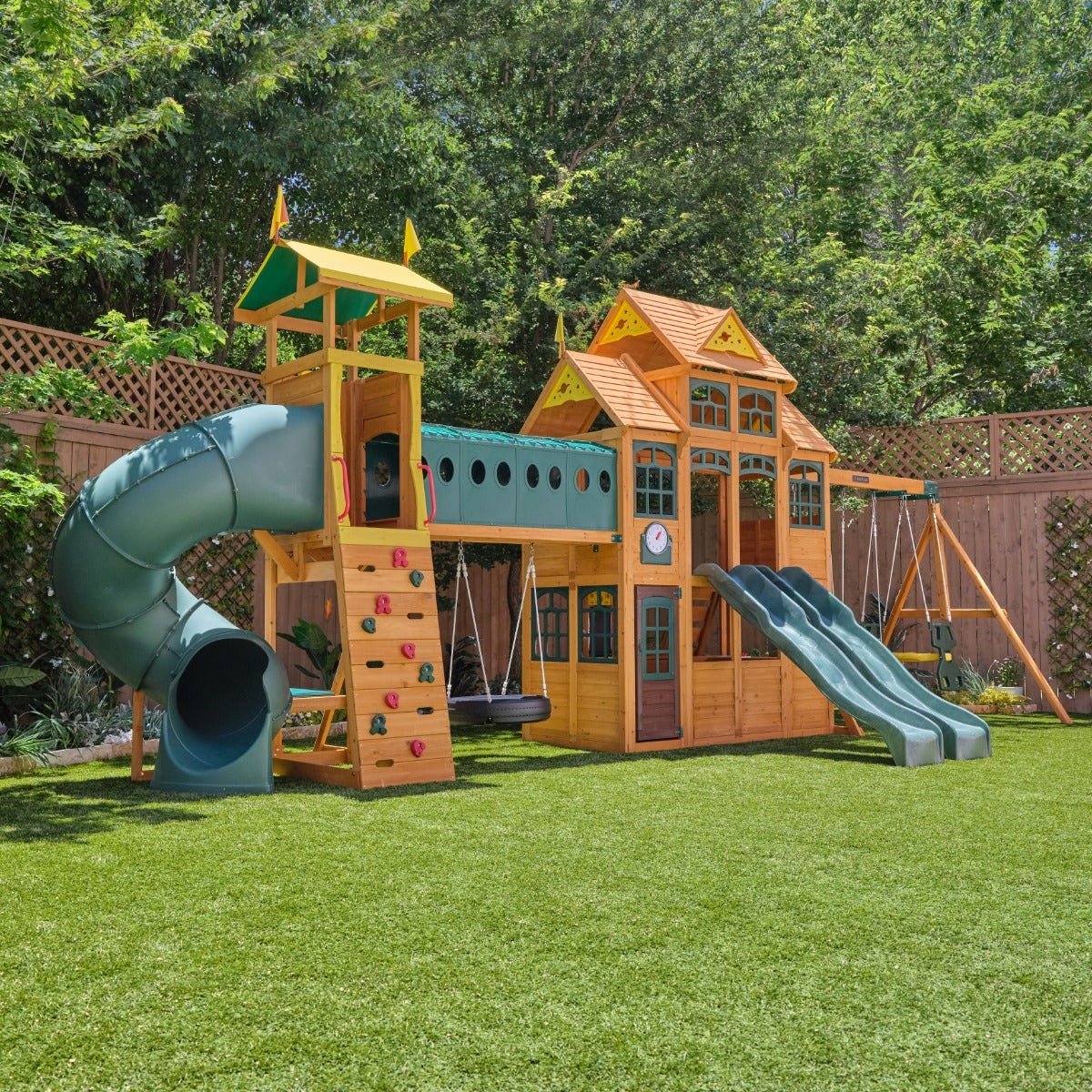Bear Cave Lodge Swing Set – Installation Available