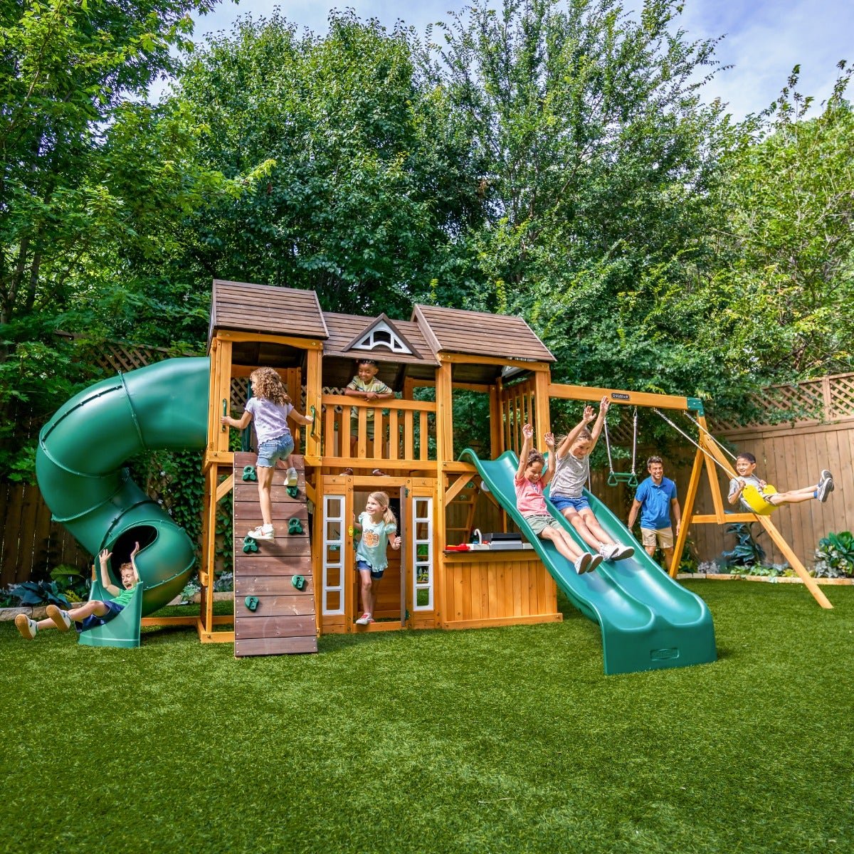 Adventure Bend Swing Set – Installation Available