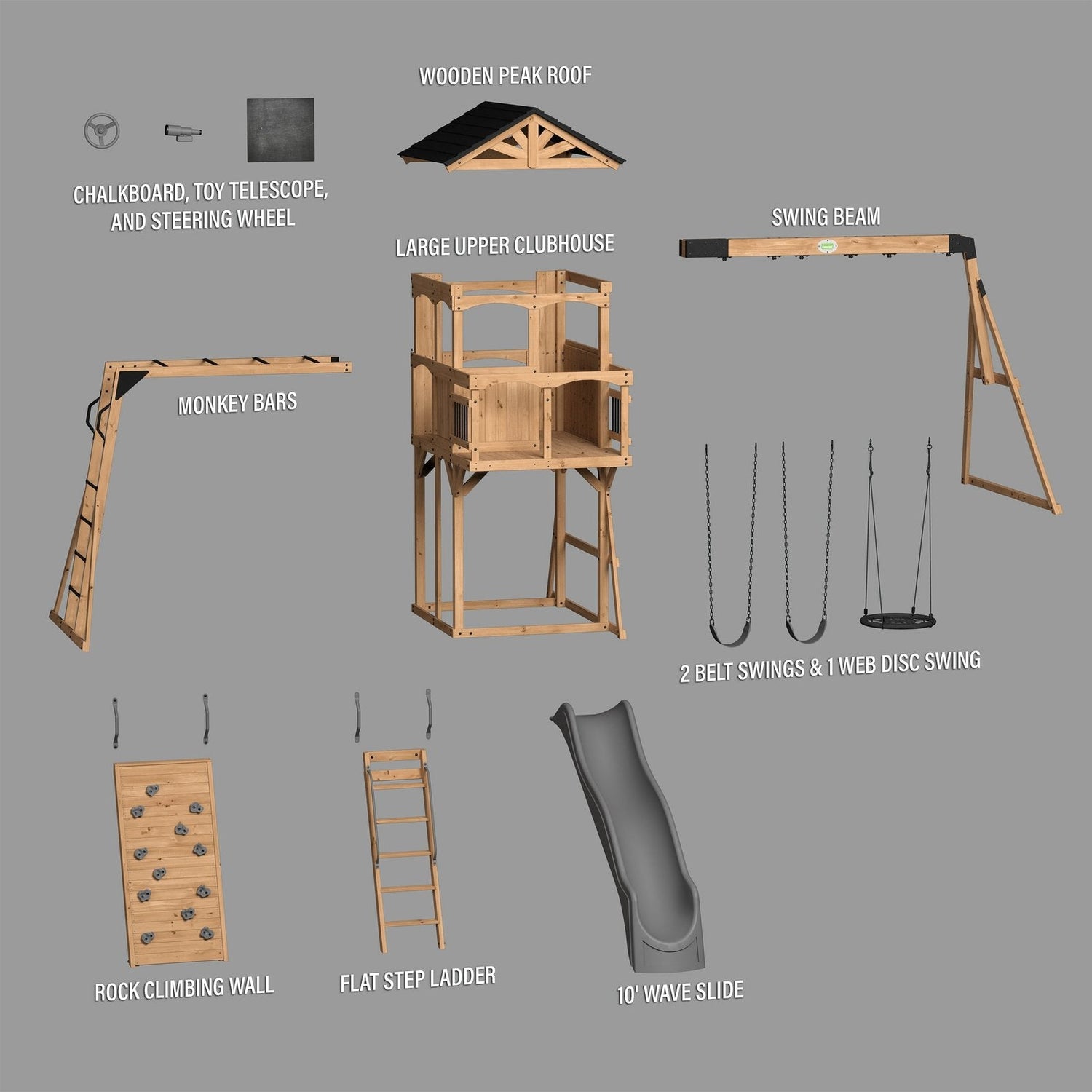 Dover Bay Swing Set with Monkey Bars