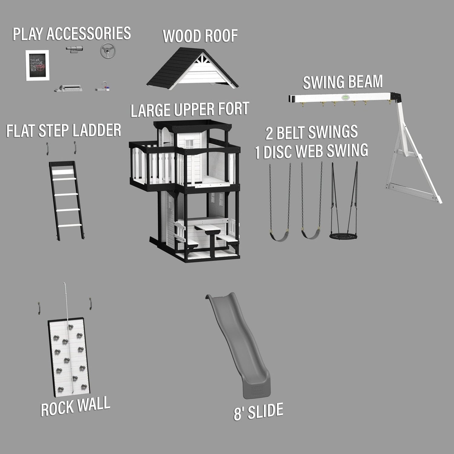 Canyon Creek Swing Set – White