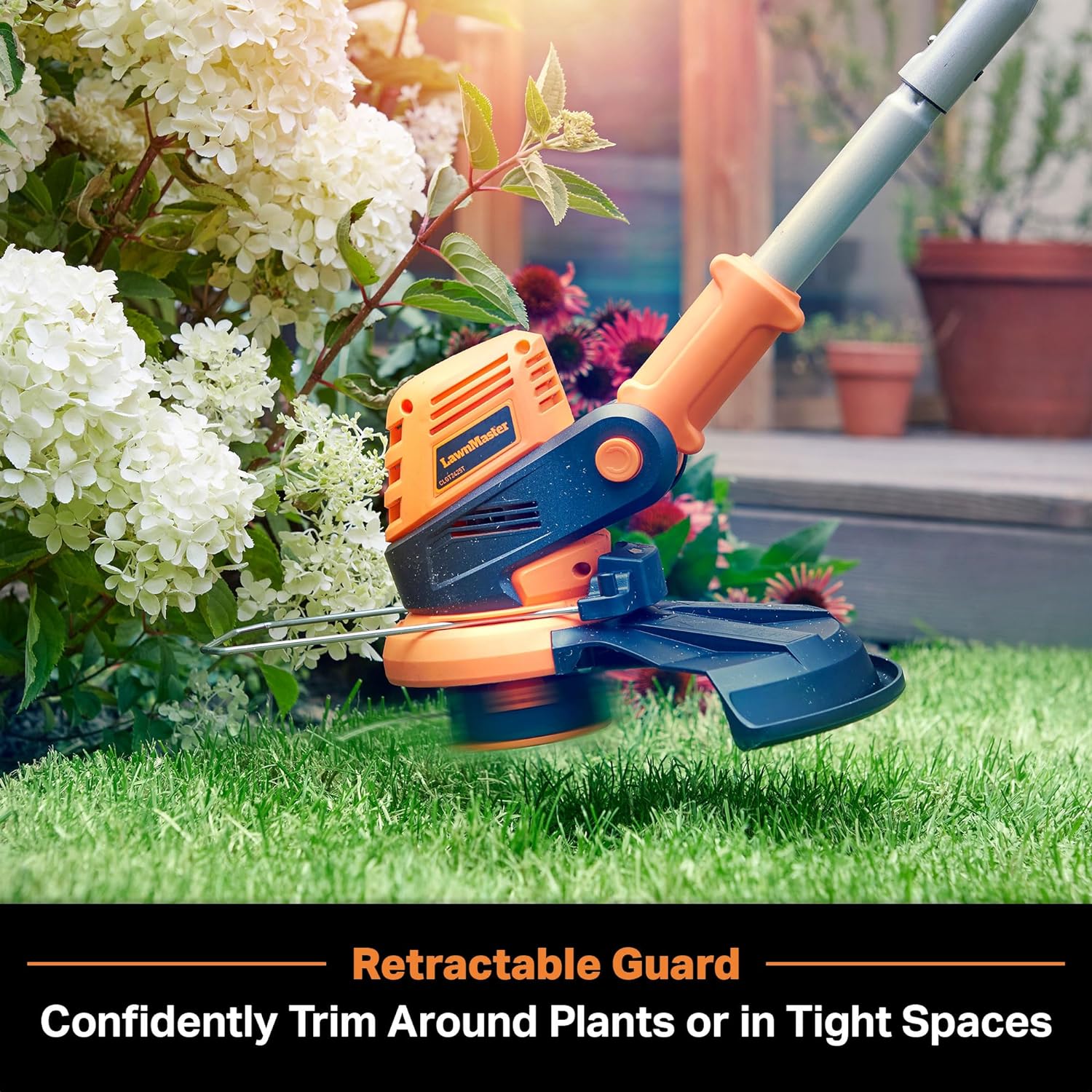 LawnMaster OcuMow™ Robot Lawn Mower Perimeter Wire Free Robotic for Small Yards up to 1000 Square feet Optical Navigation Automatic Obstacle Avoidance Low Noise Spot Cut and No Go Function
