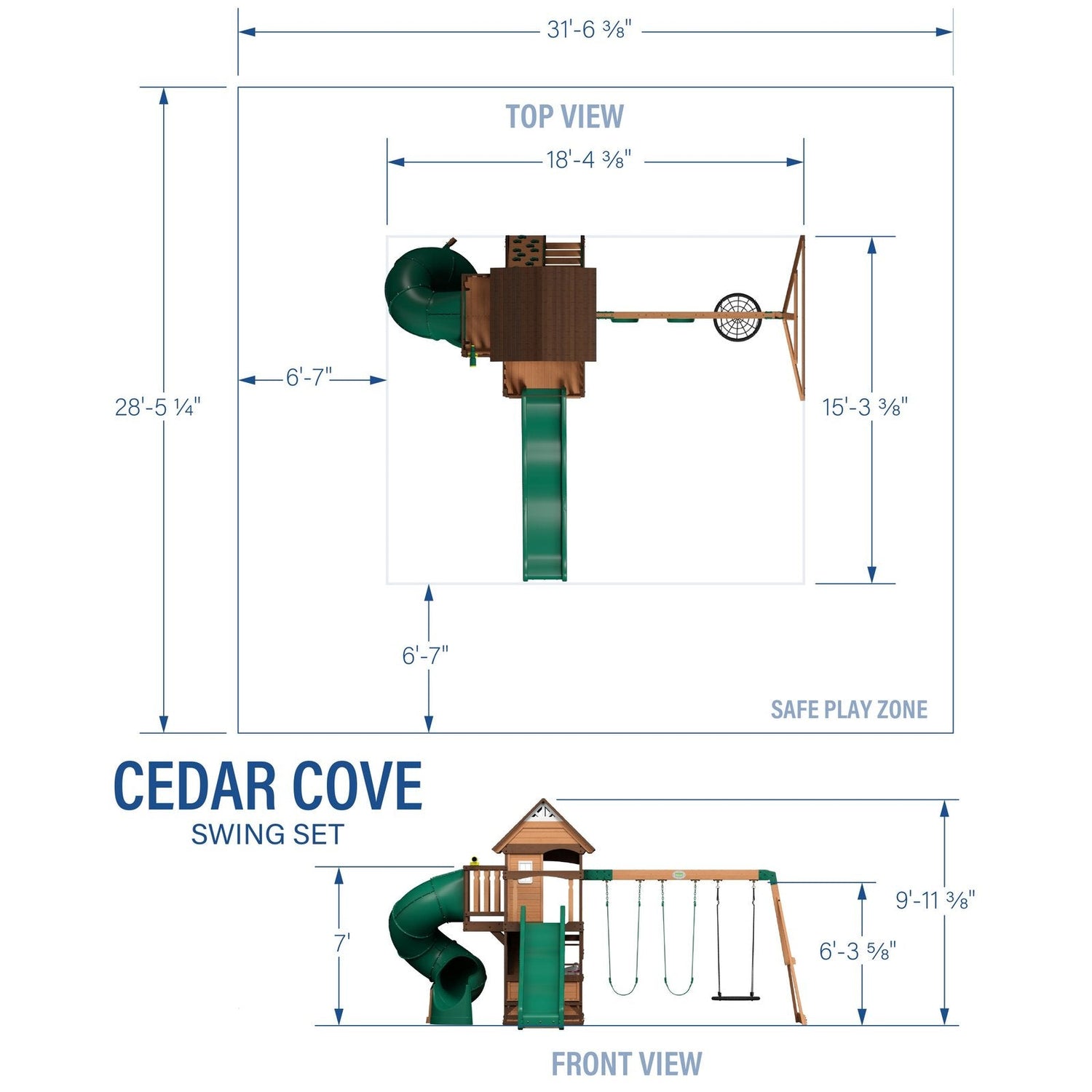 Cedar Cove Swing Set