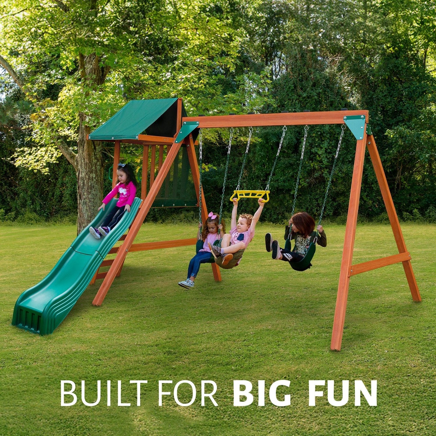 Basic Swing Set with Slide