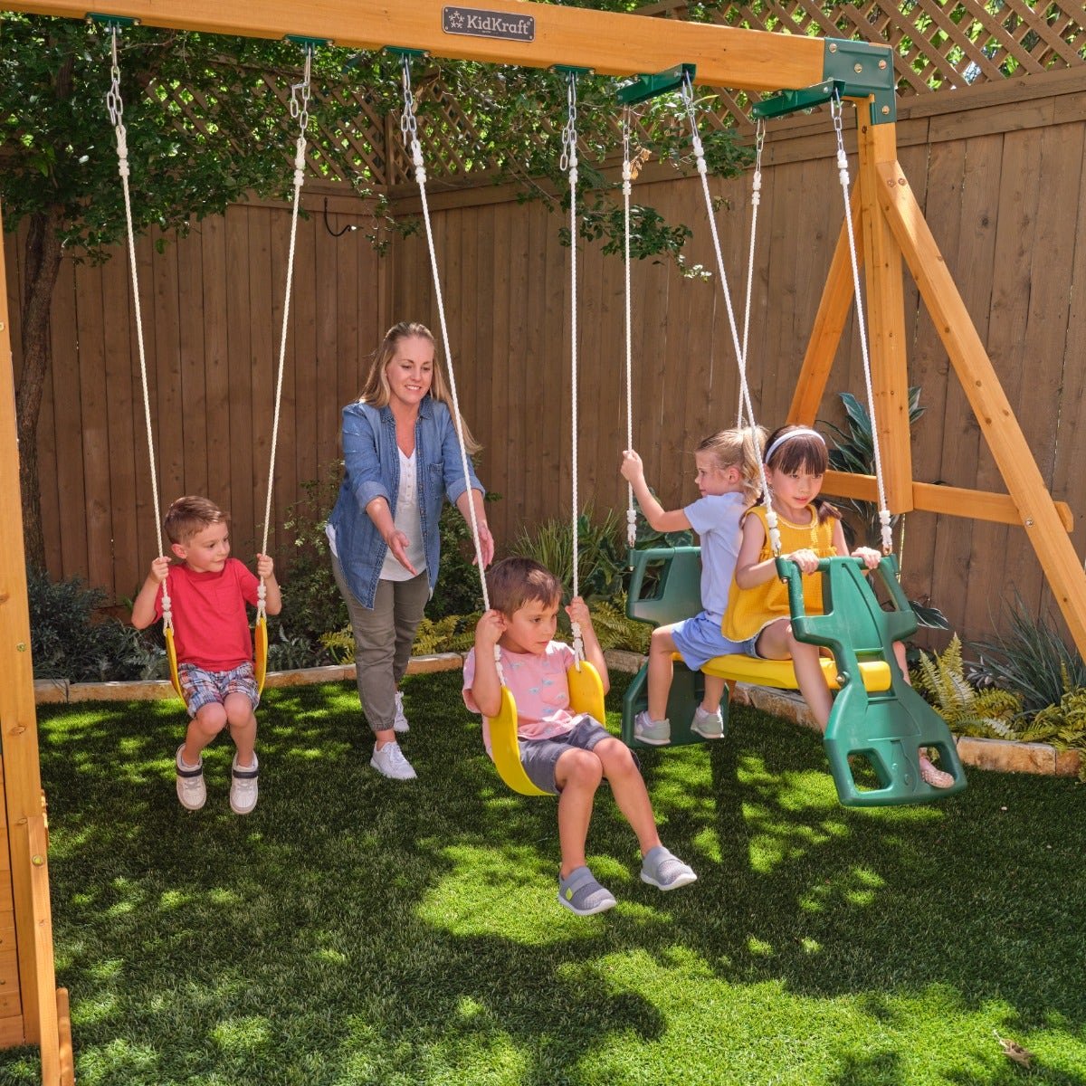 Bear Cave Lodge Swing Set – Installation Available