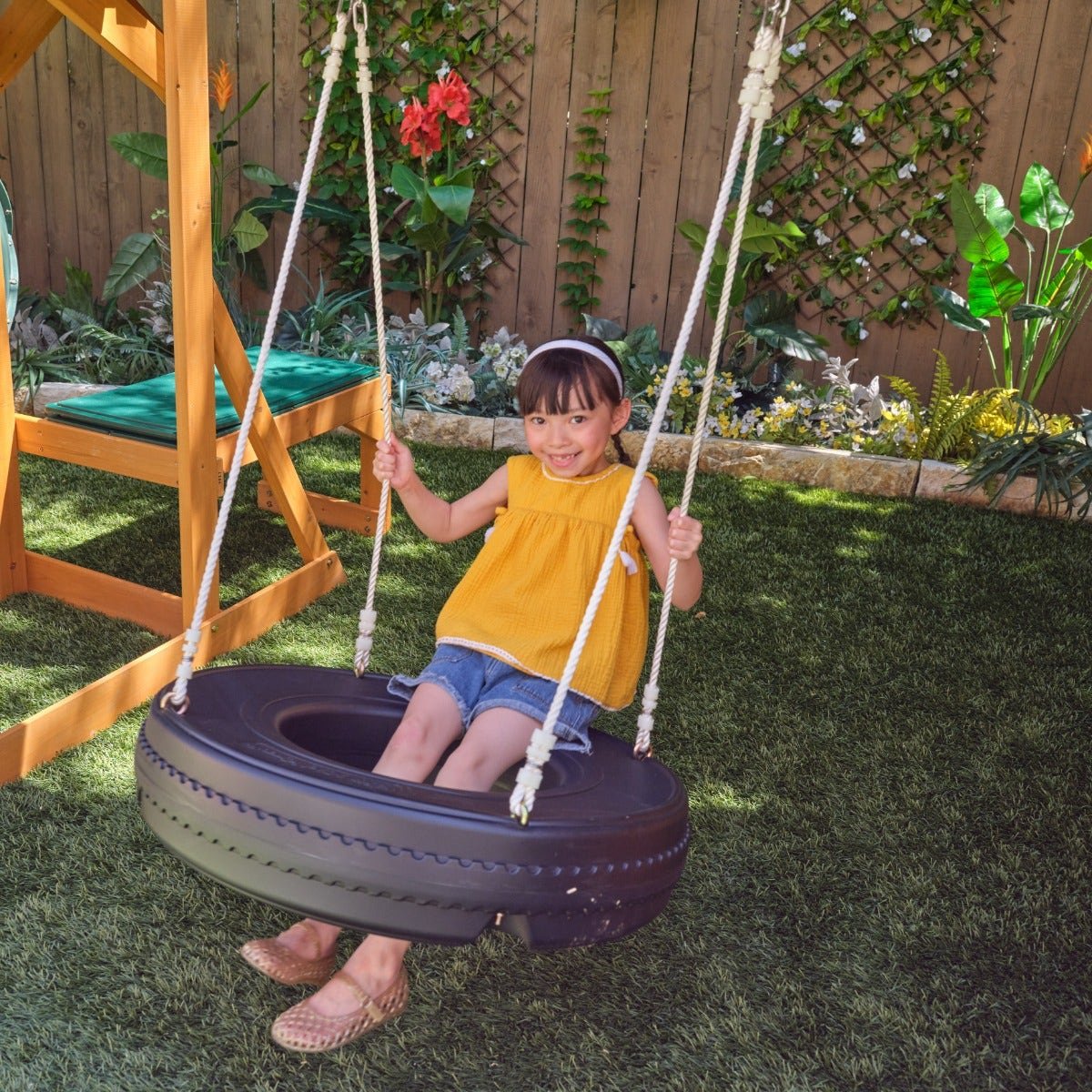 Bear Cave Lodge Swing Set – Installation Available